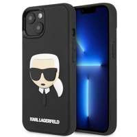 Husa Apple iPhone KARL LAGERFELD 14 Plus 3D cauciuc Karl`s Head Black Hardcase